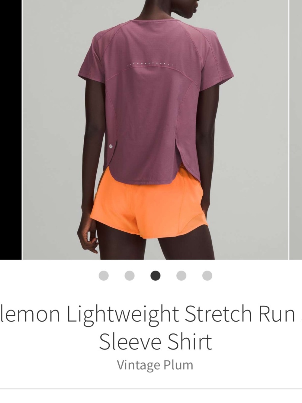 lululemon lightweight Short Sleeve Run Top in Plum
